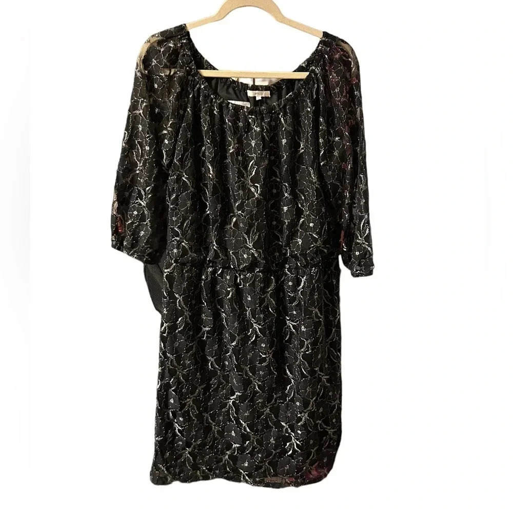 HALO FLORAL LACE OFF THE SHOULDER DRESS